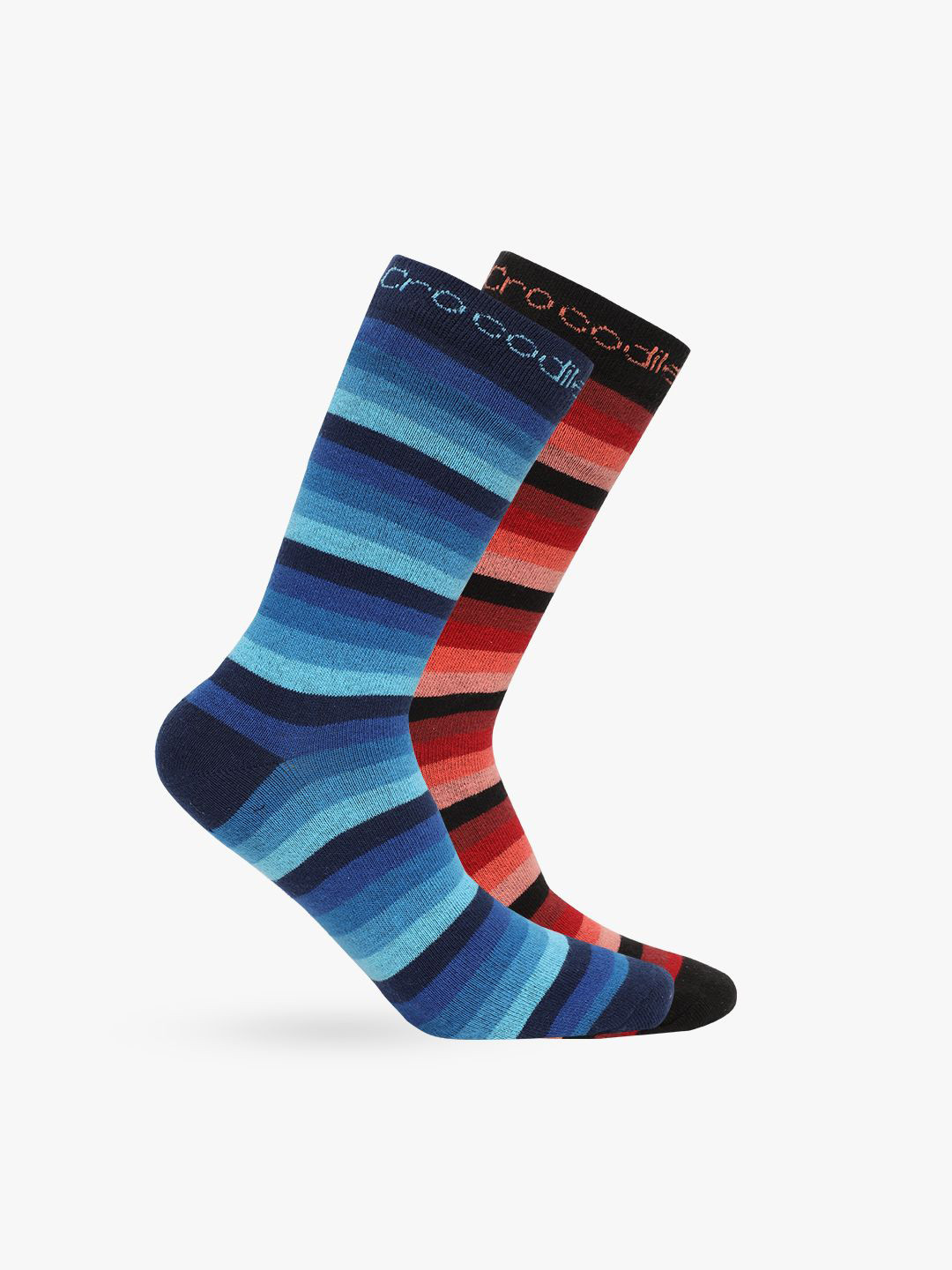 Crocodile Men Pack Of 2 Assorted Calf-Length Socks