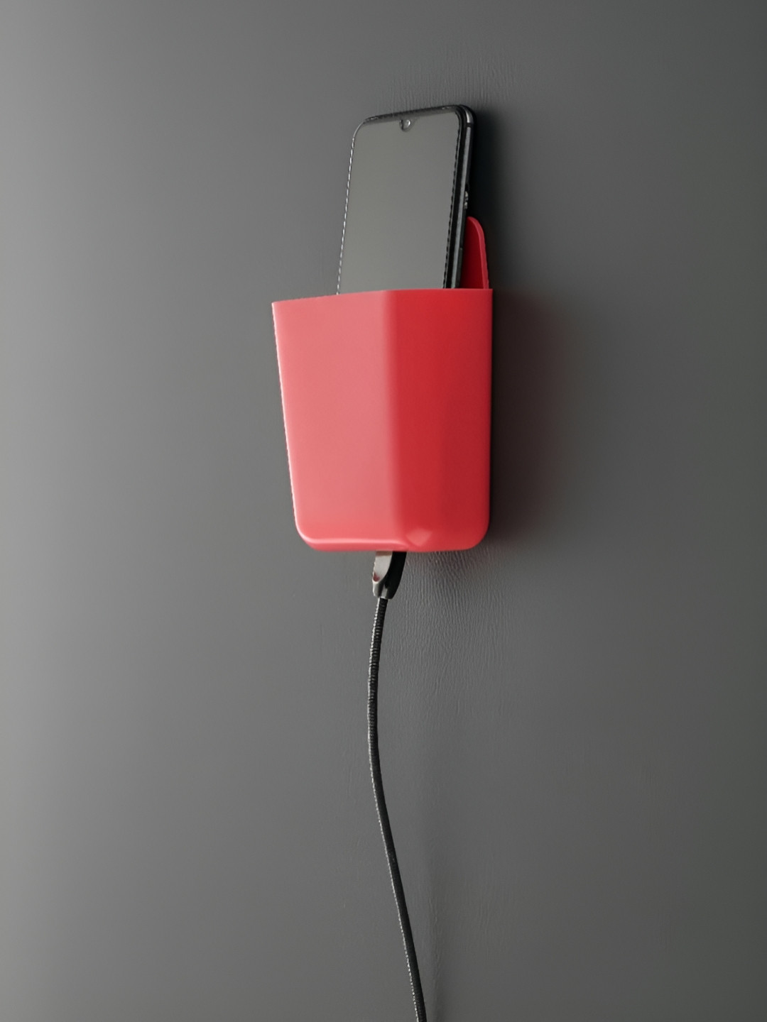 DeoDap Yellow & White 4 Pcs Wall Mounted Remote & Phone Holder