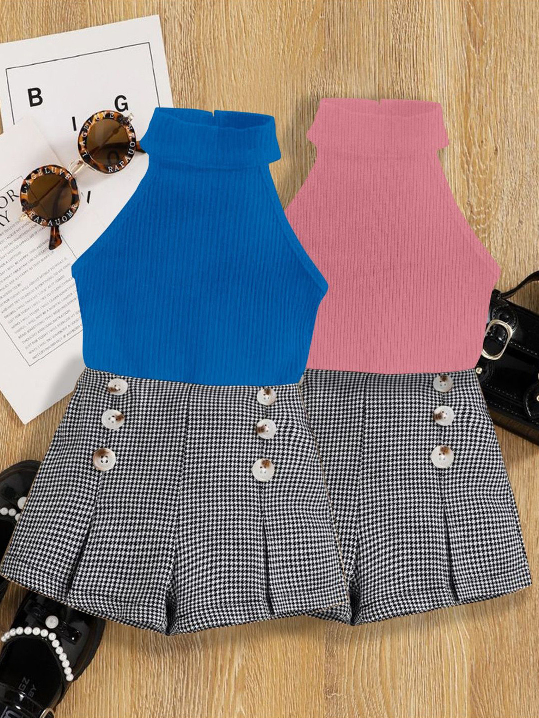 DEL LUNA Girls Top with Skirt