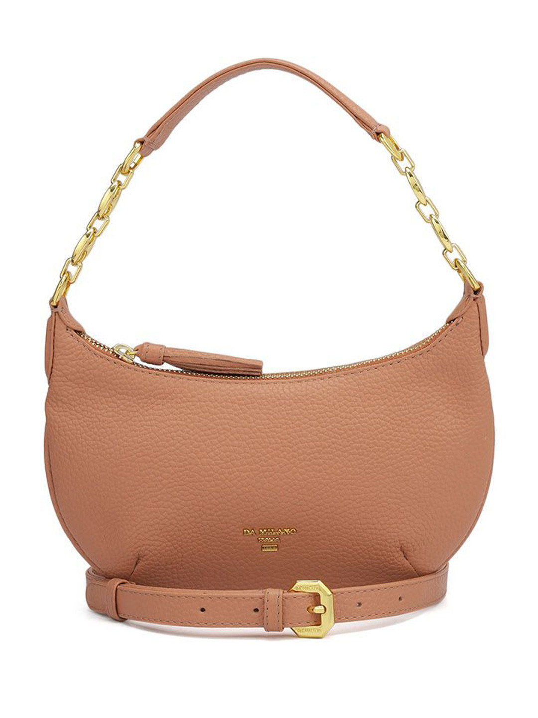 Da Milano Leather Shoulder Bag with Bow Detail