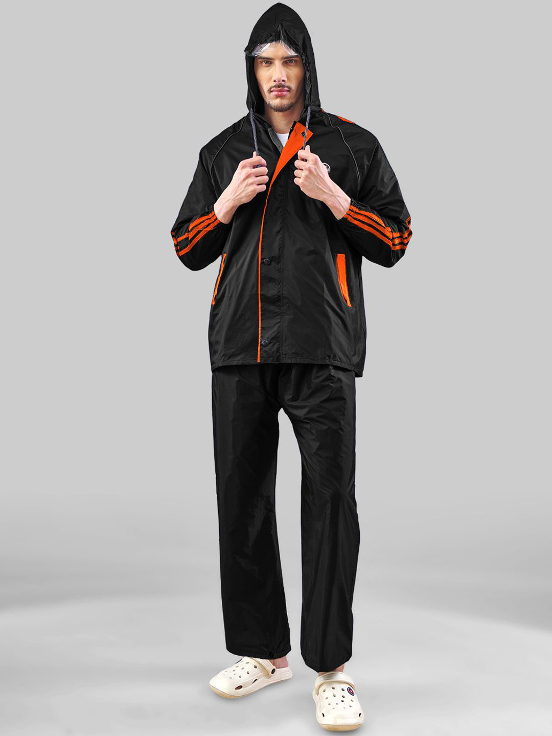 LUX VENUS Hooded Neck PVC Reversible Rain Suit