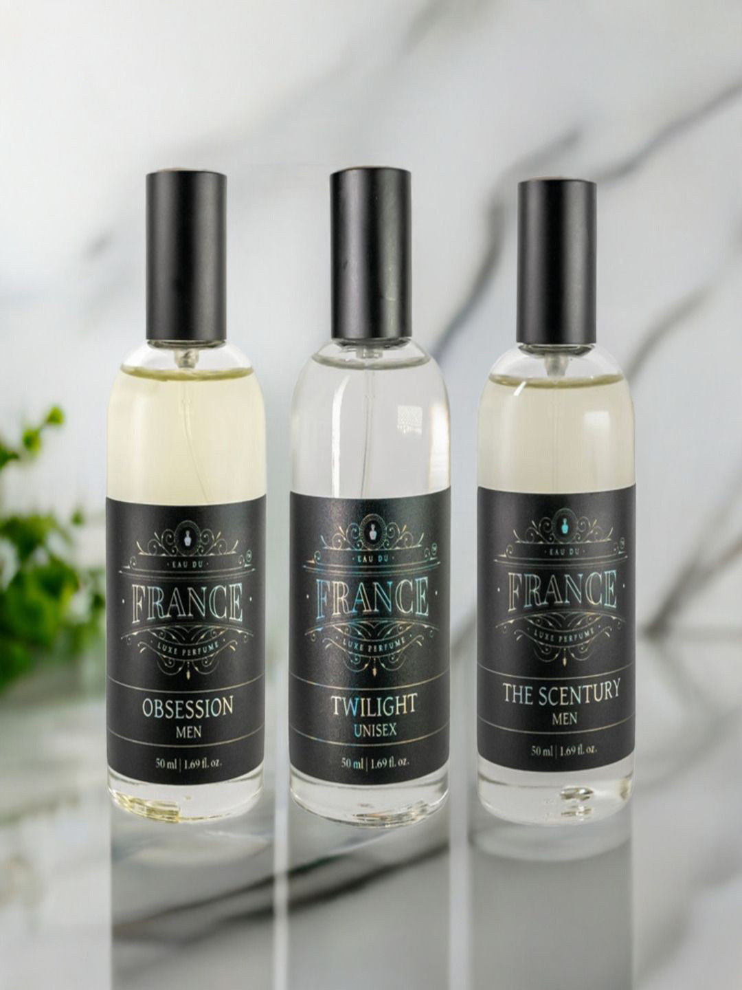 Eau DuFrance Set Of 3 Twilight With Obsession & The Scentury Eau De Parfum - 50 ml Each