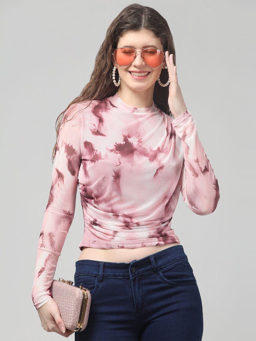 clobug Tie and Dye Crop Top