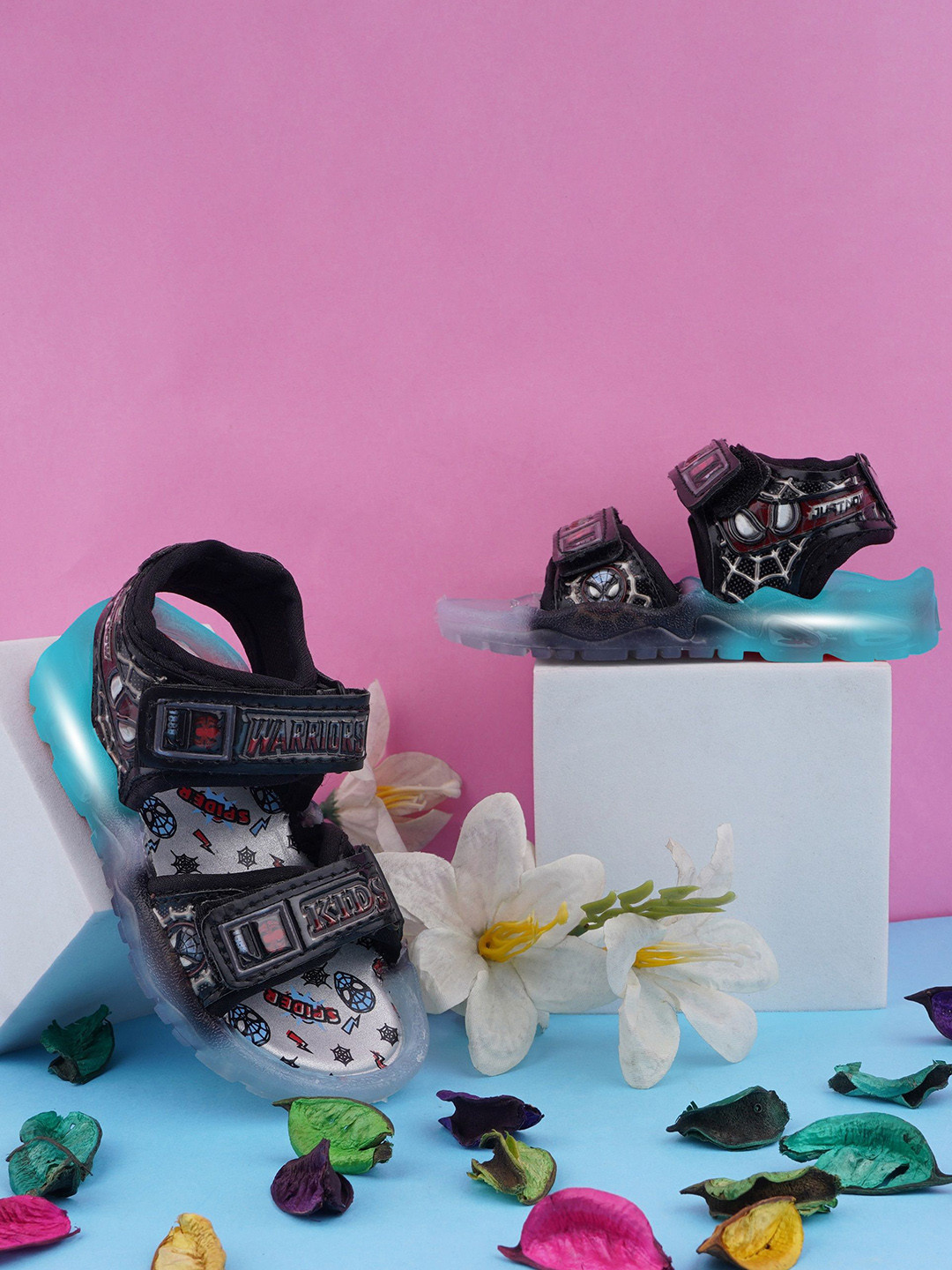 BAESD Infants Dancing Led Light Caton Character Comfort Sandals