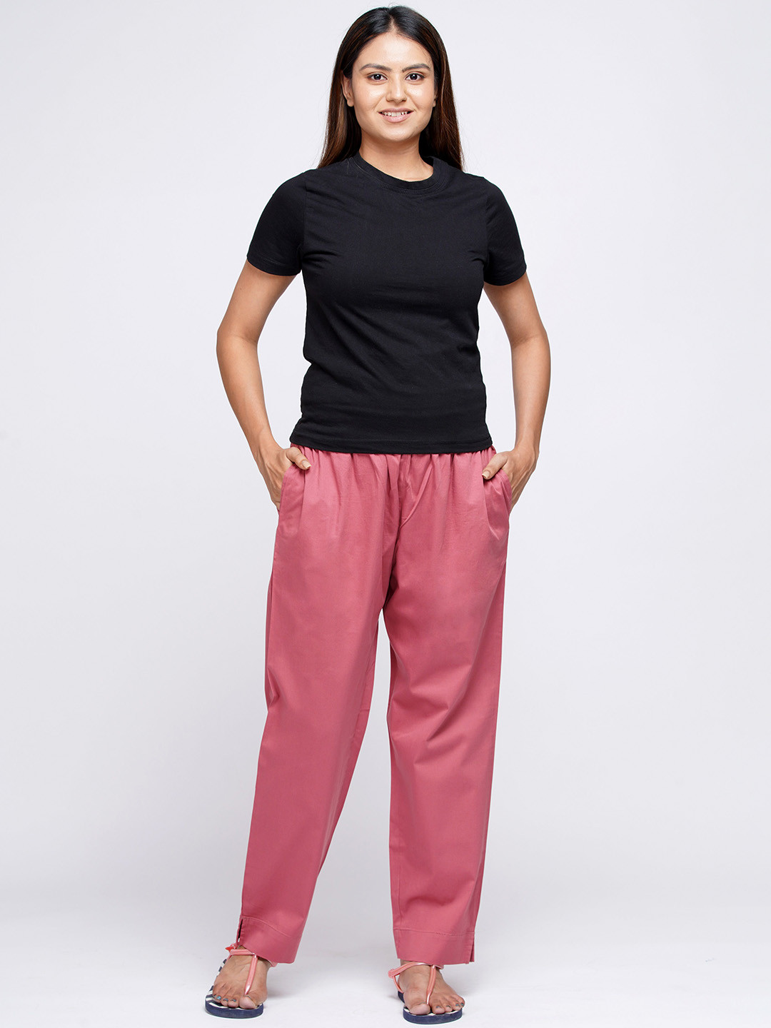 BABRU Women Straight Fit Easy Wash Trousers