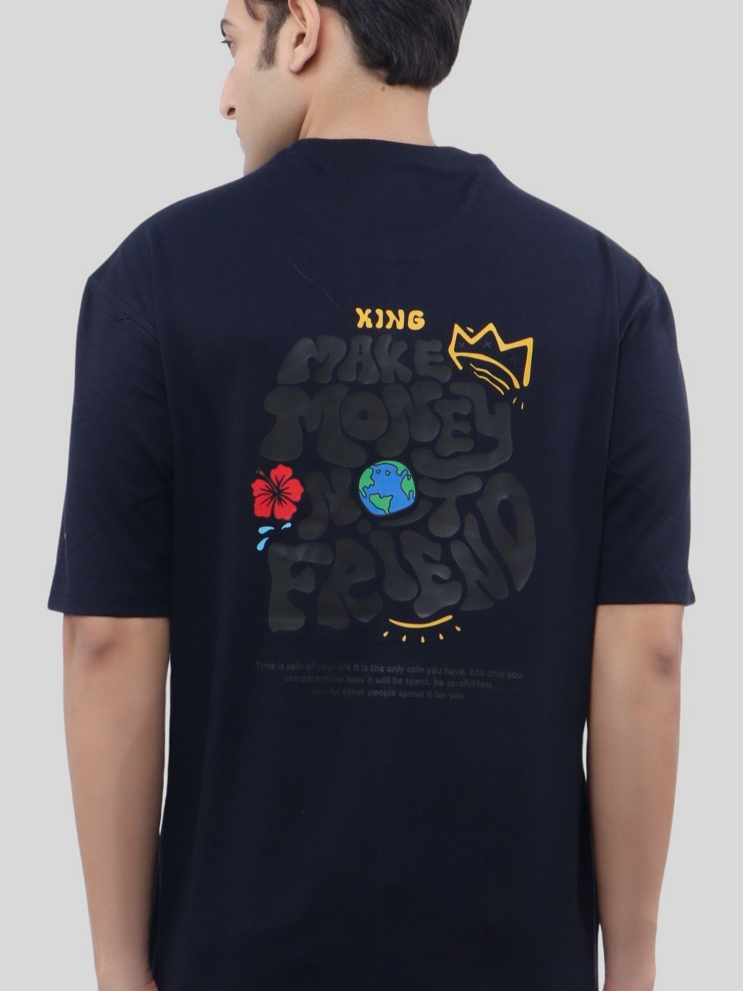 WILD ELEPHANT Men Oversized Drop-Shoulder T-shirt