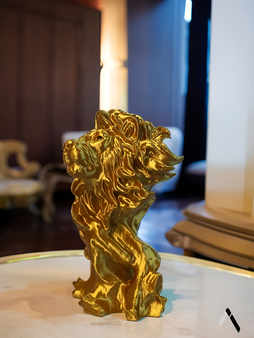 Archadia Gold Polyresin Matte Living Room Medium Showpiece -