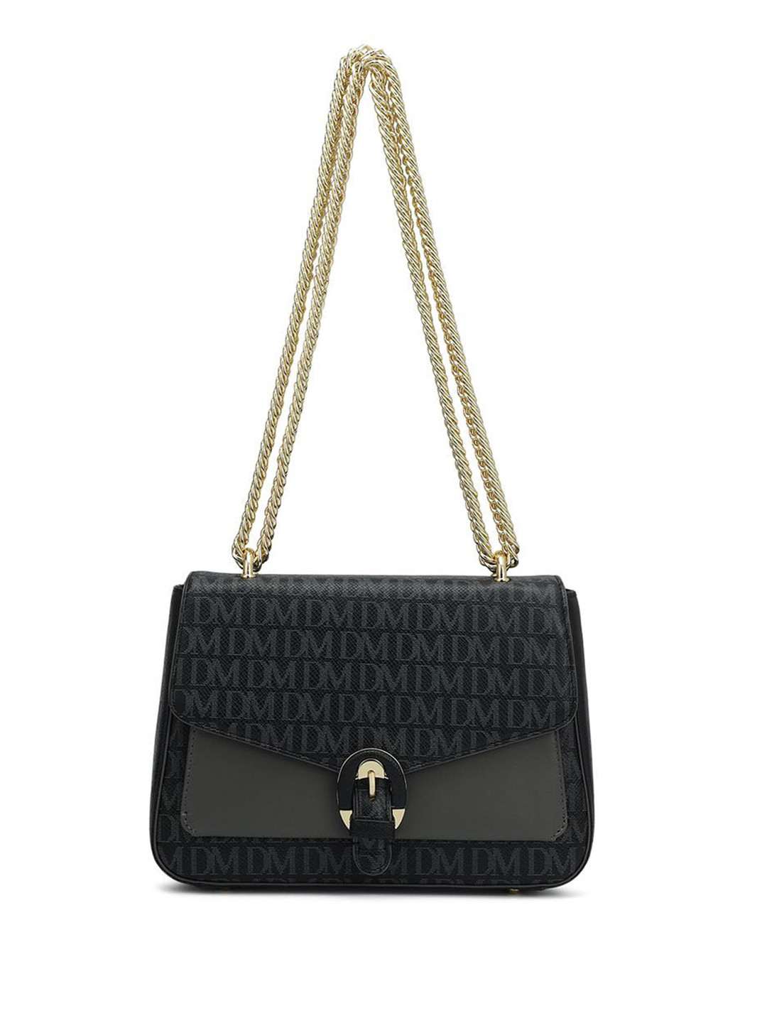 Da Milano Women Brand Logo Printed Leather Shoulder Bag