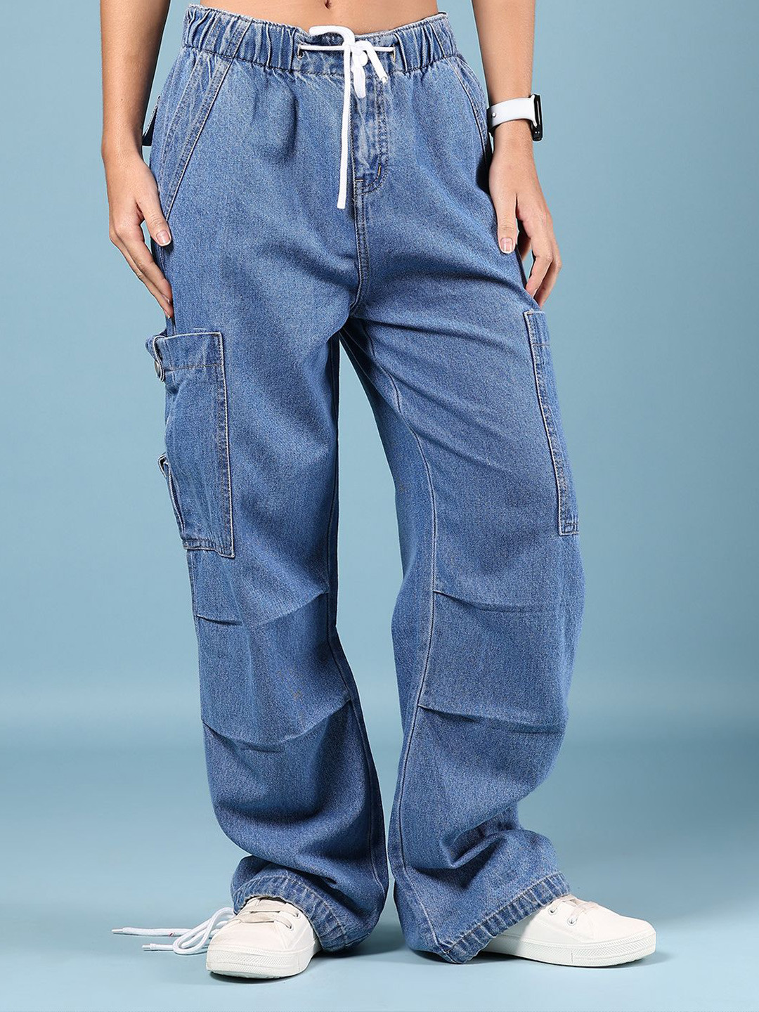 V-Mart Women Baggy Fit Light Fade Jeans