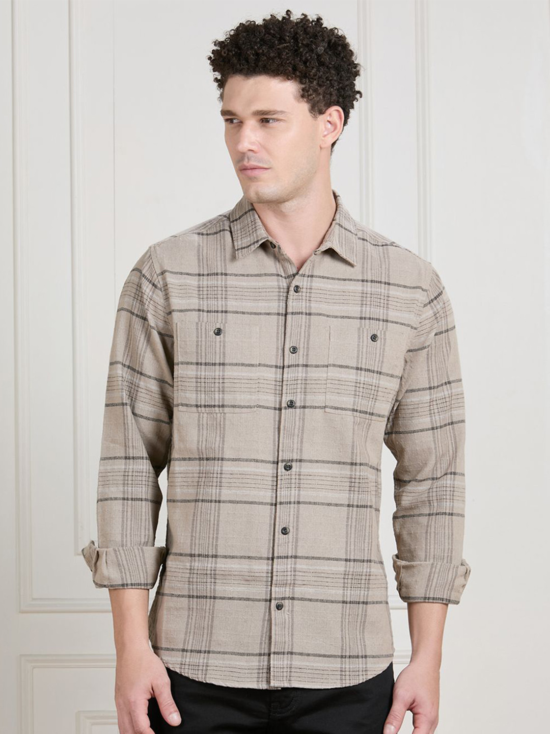VALEN CLUB Men Premium Checked Casual Shirt