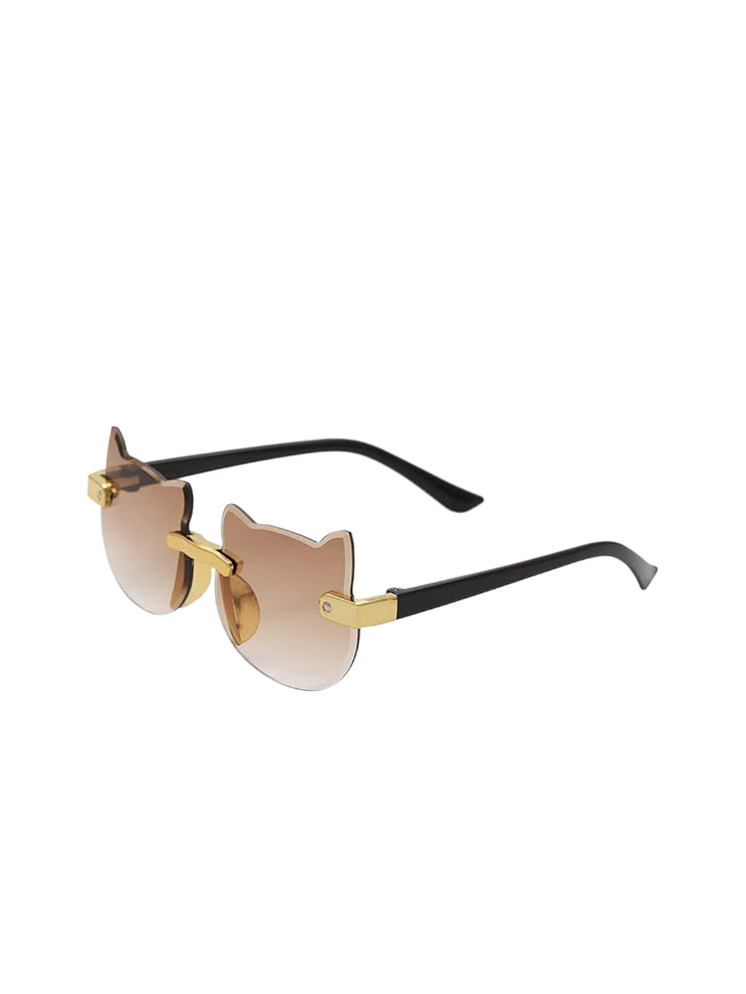 SHOP FRENZY Kids Other Sunglasses with UV Protected Lens Rimless cat brown sunglass