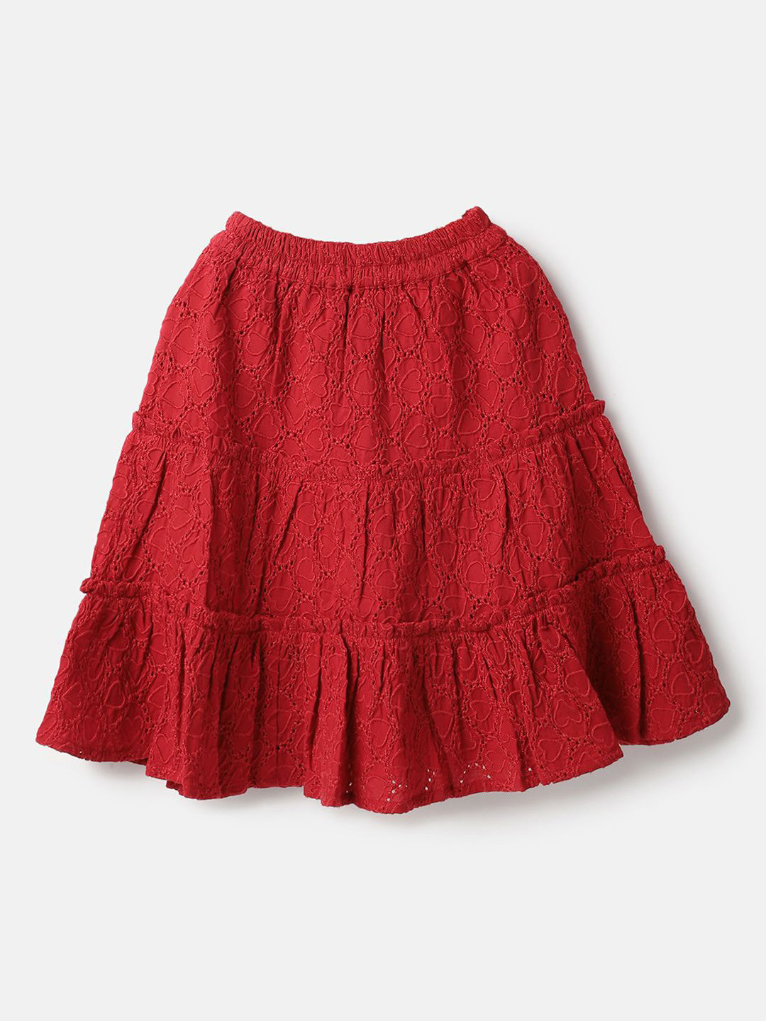 United Colors of Benetton Schiffli Mini Tiered Skirt