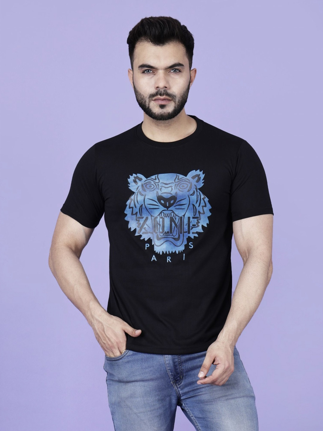 GREATMAN Men Printed Slim Fit T-shirt