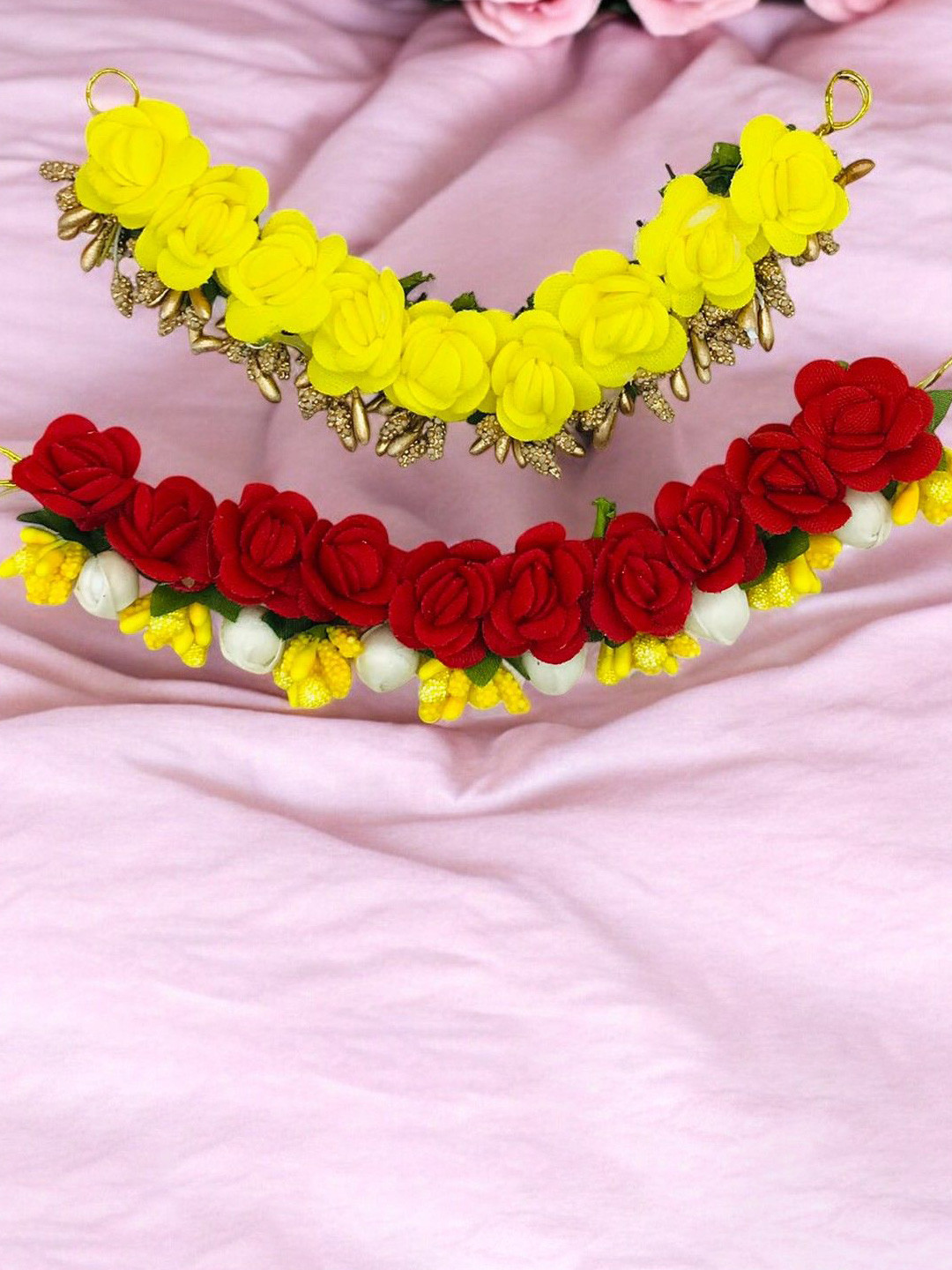 GADINFASHION Women Pack Of 2 Flower Flower Gajra