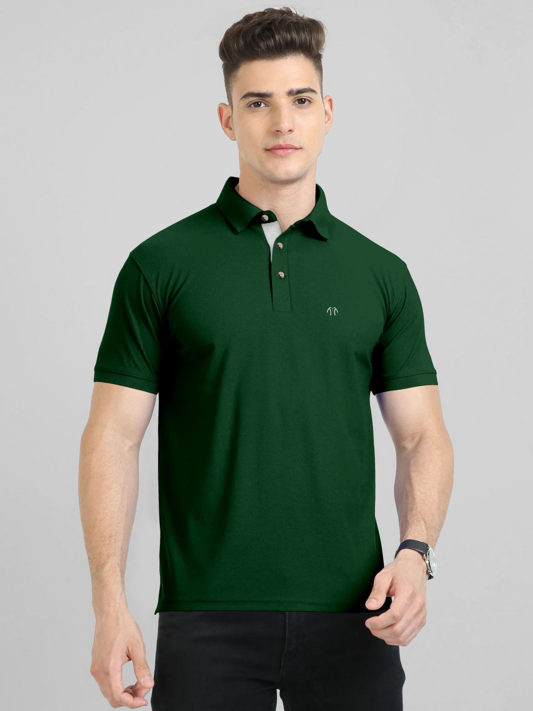 Triptee Men Polo Collar Pure Cotton T-shirt