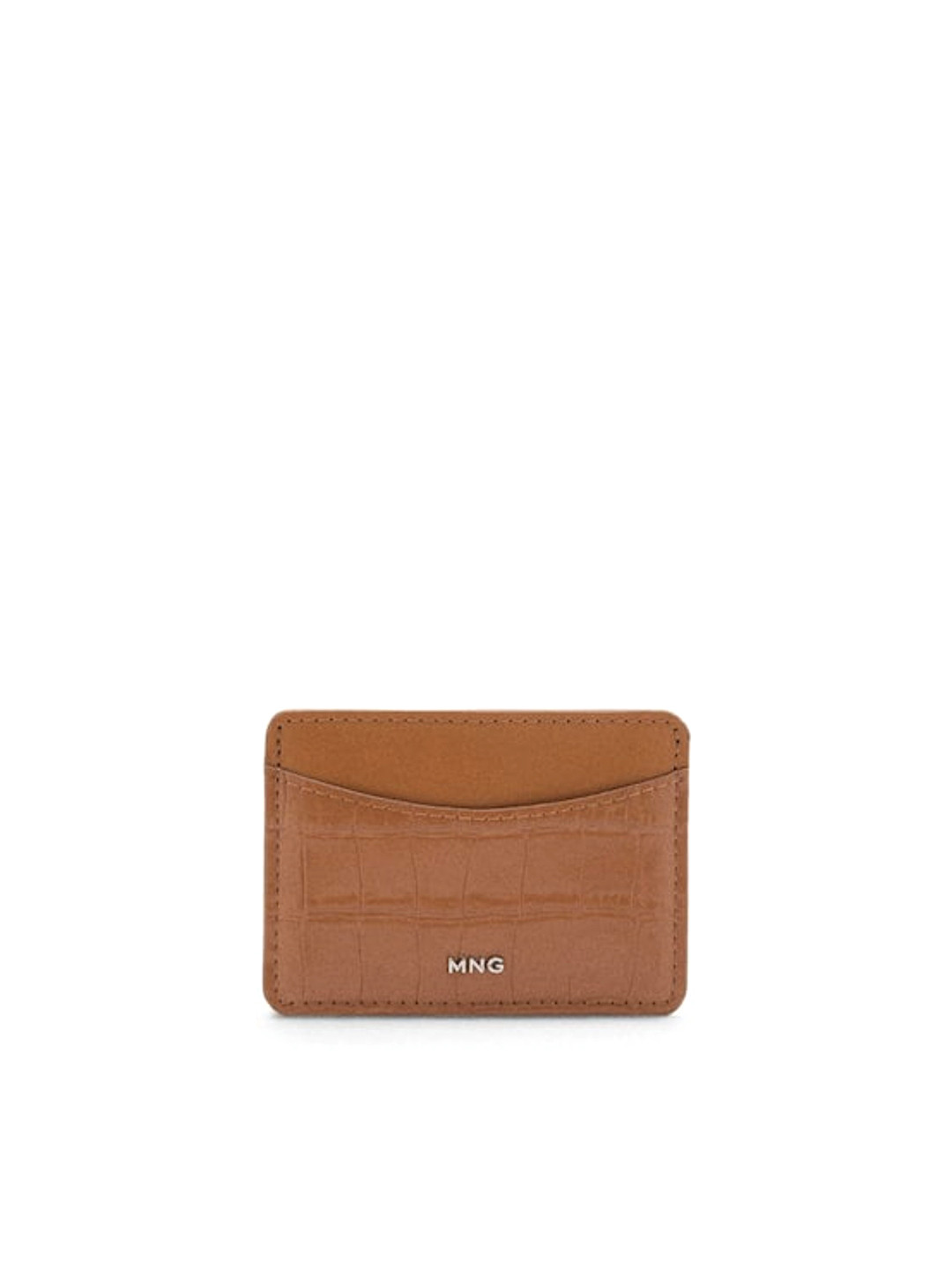 MANGO Women Croc Effect Card Holder