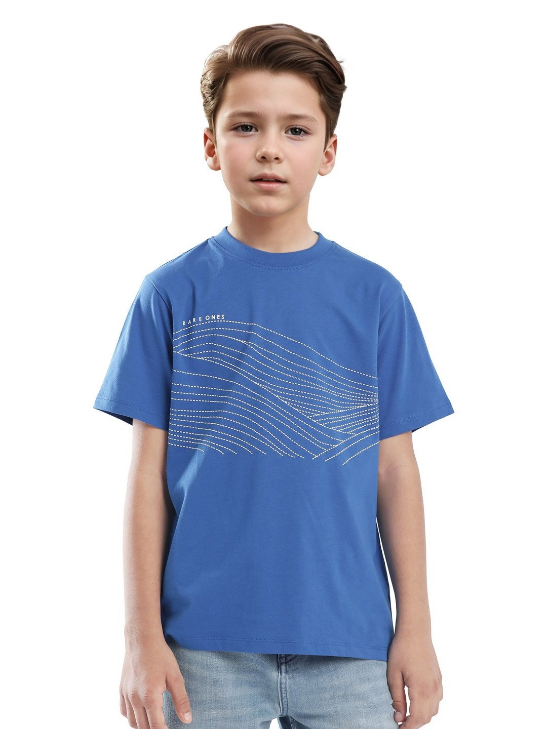 RARE ONES Boys Abstract Printed Extended Sleeves Regular Fit T-shirt