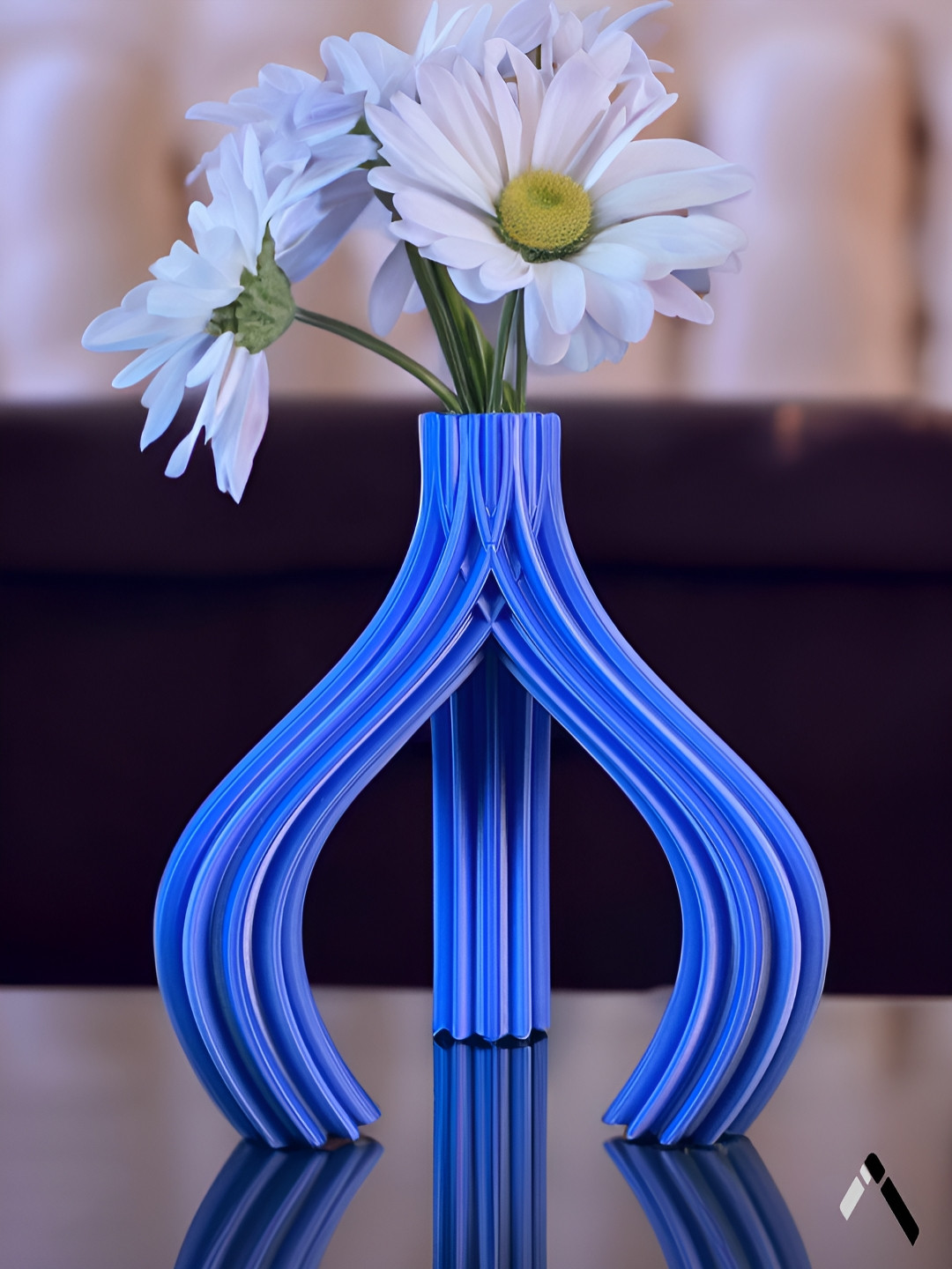 Archadia Blue Triangular Vase