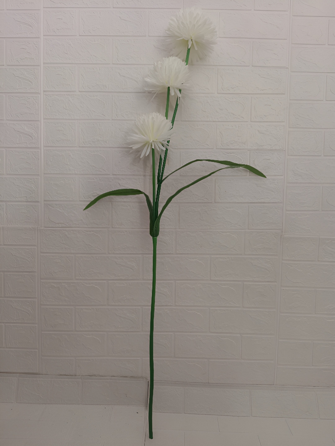 Nutts White 2 Pieces Dahlia Artificial Flower