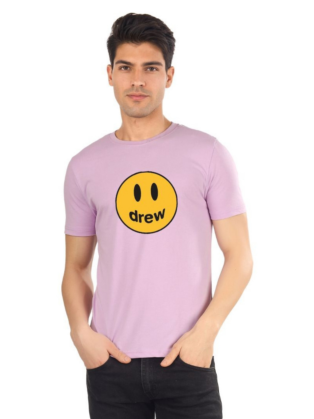 PULP Men Drew Lavender Printed Cotton T-shirt