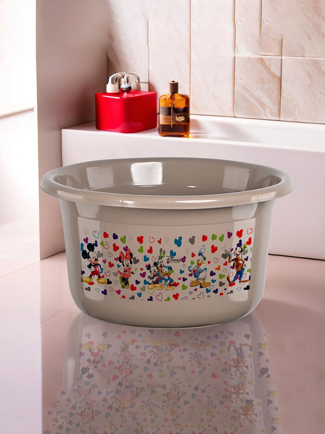 Kuber Industries Brown Disney Printed Bath Tub 25Ltrs