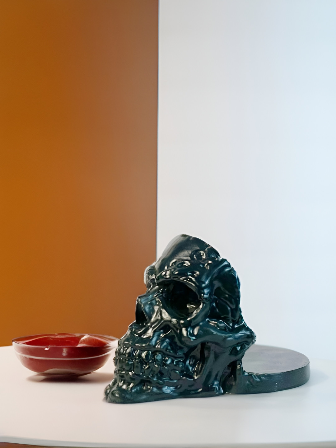 Archadia Blue Polyresin Glossy Living Room Small Showpiece -