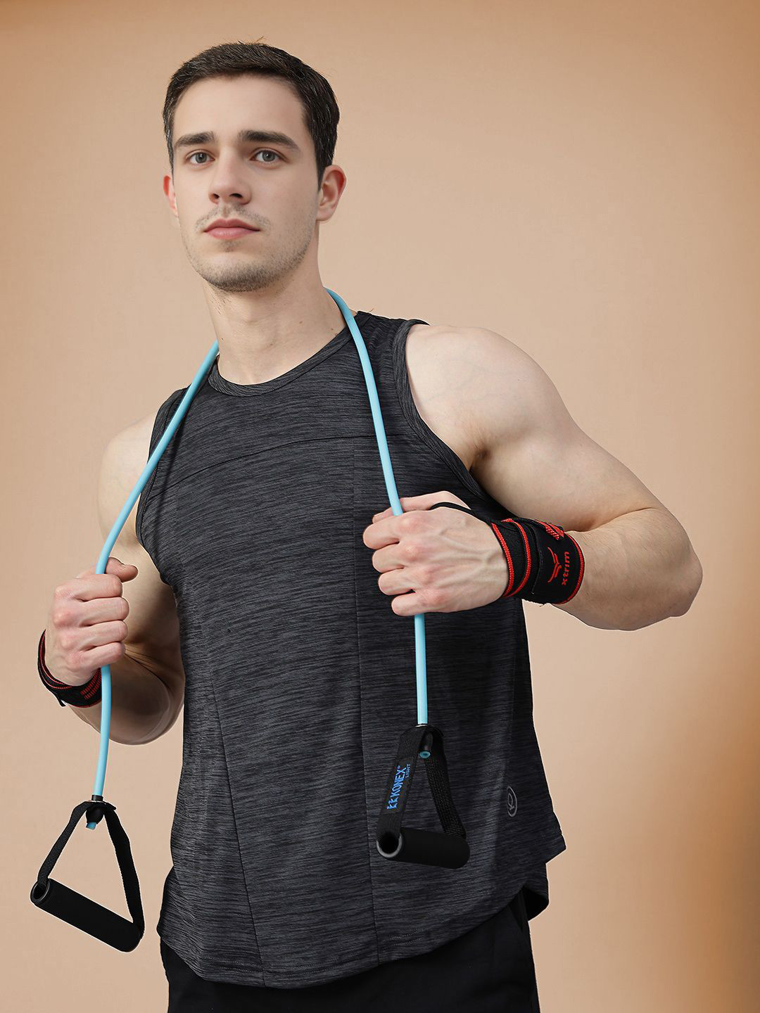 CHKOKKO Men Solid Gym Tank Tops Sleeveless Sport Regular Fit Vest