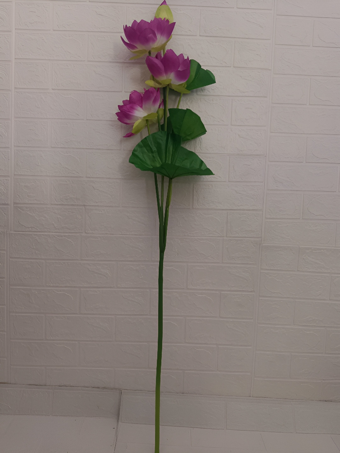 Nutts Purple 2 Pieces Lotus Artificial Flower