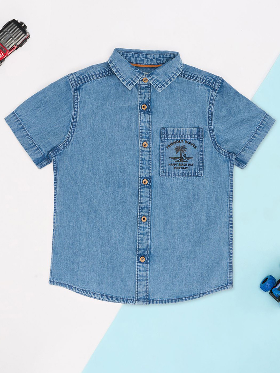 Pantaloons Junior Boys Opaque Printed Casual Shirt