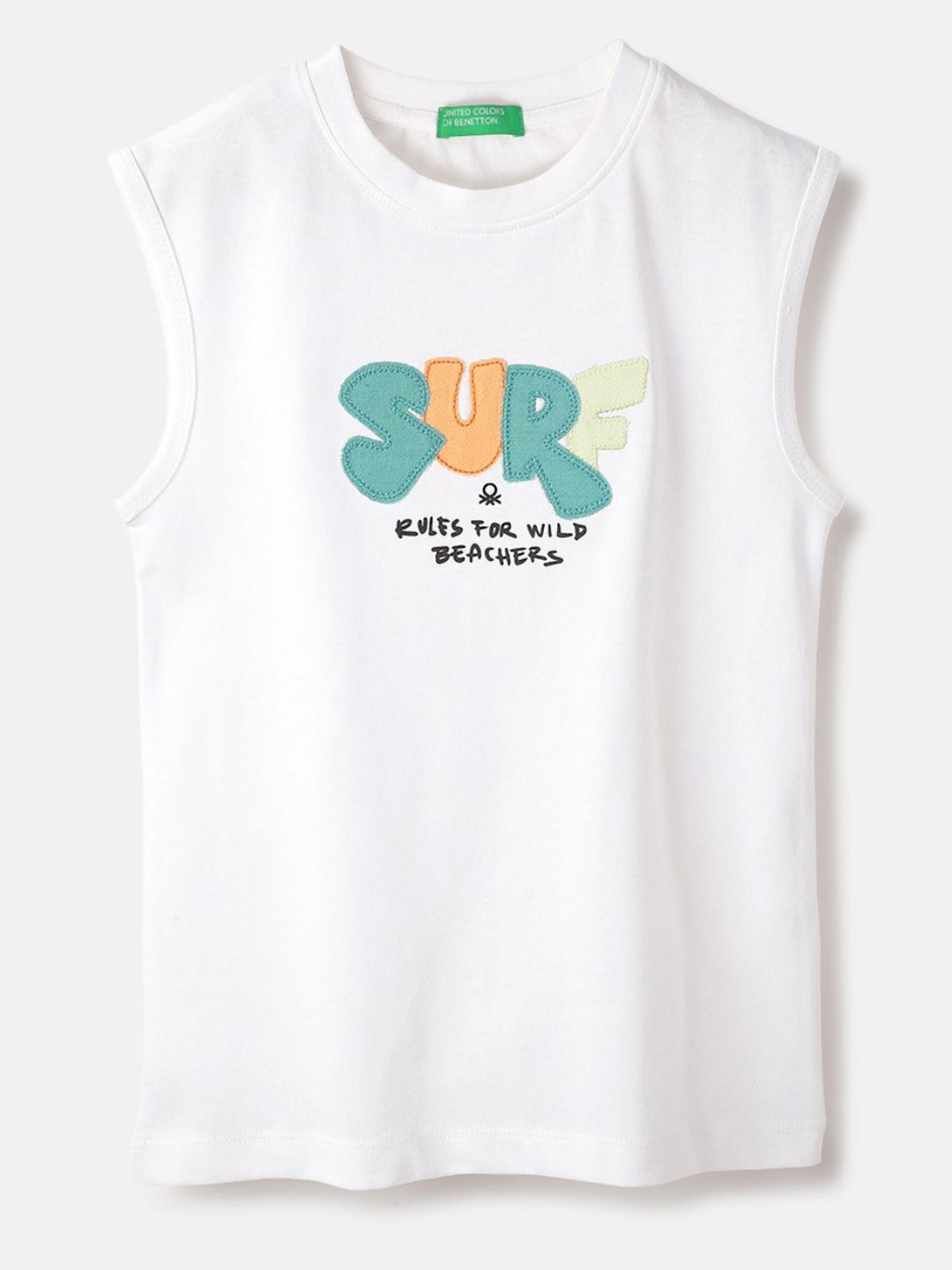 United Colors of Benetton Boys Typography Printed Pure Cotton T-shirt