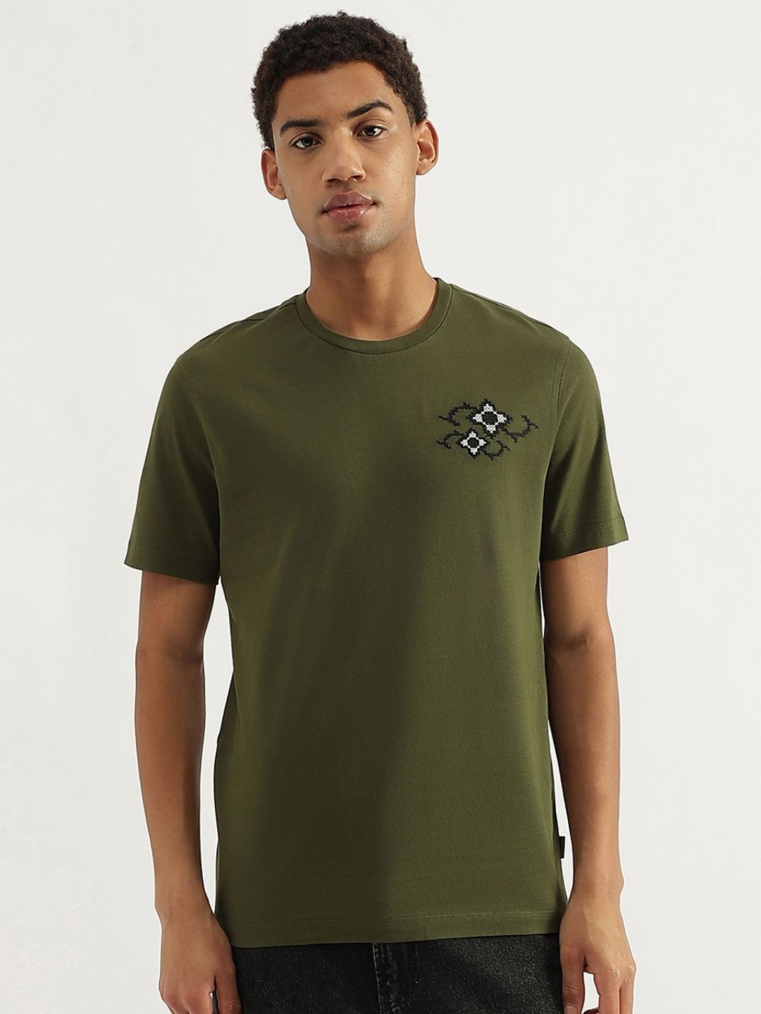 United Colors of Benetton Men Relaxed Fit Printed Pure Cotton T-shirt