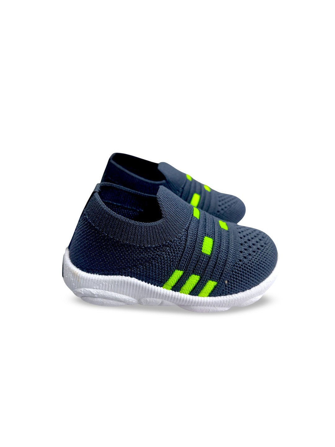Binos Kids PU Slip-On Woven Design Round Toe Sneakers