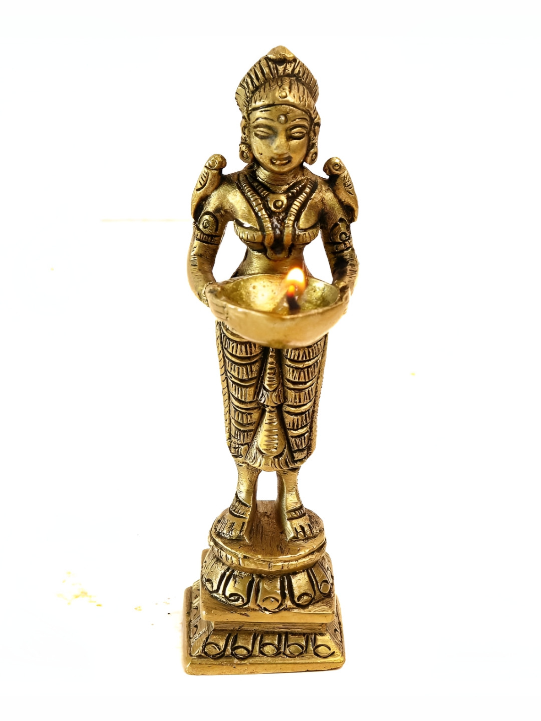 The Spiritual Living Gold-Toned Deepalakshmi Diya