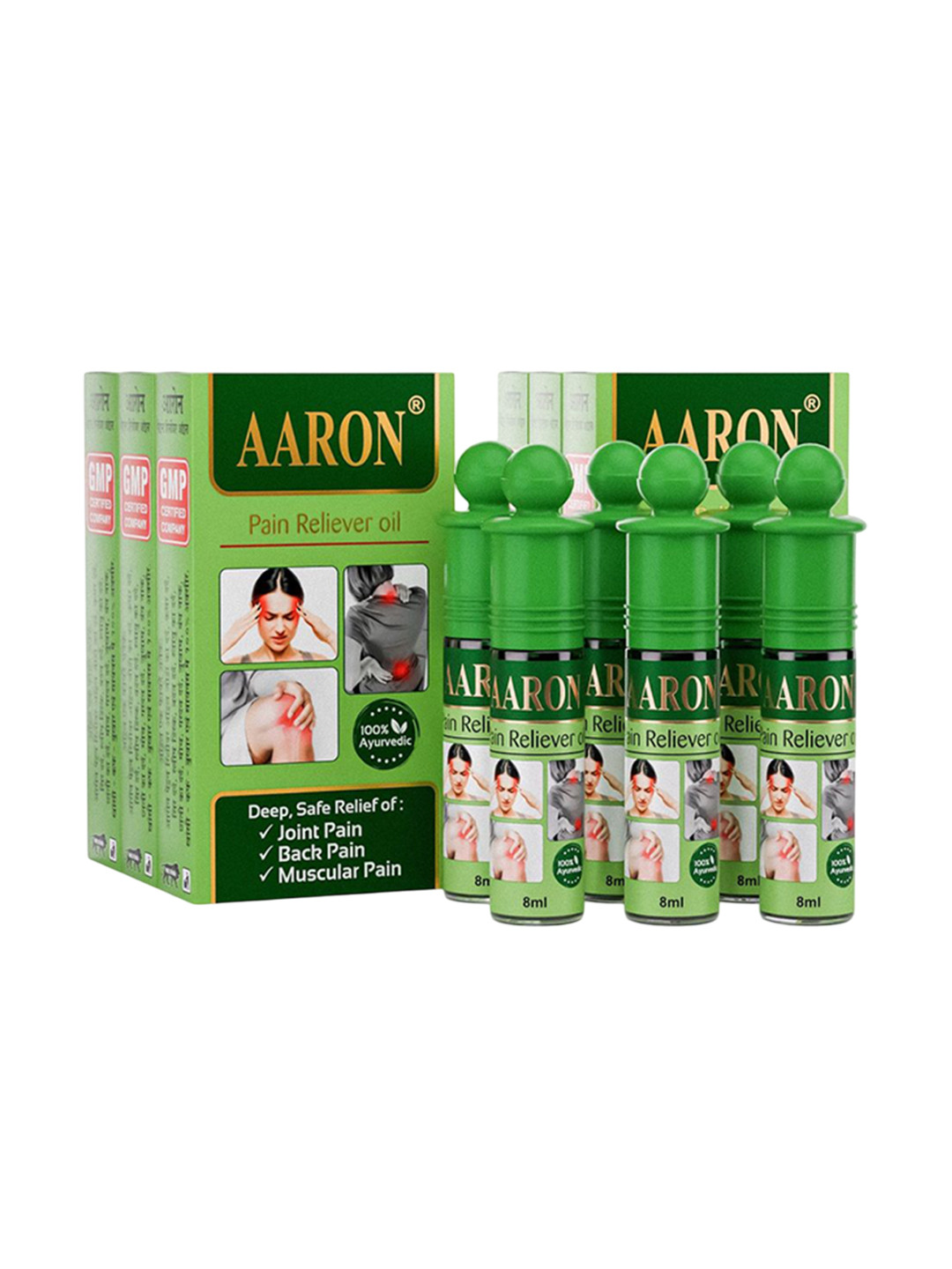 AARON Set Of 6 Pain Reliever Oil- 8 ml Each