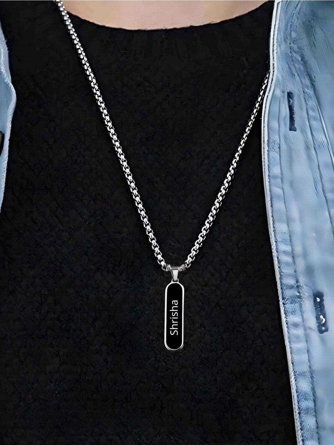 M Men Style Oval Pendant