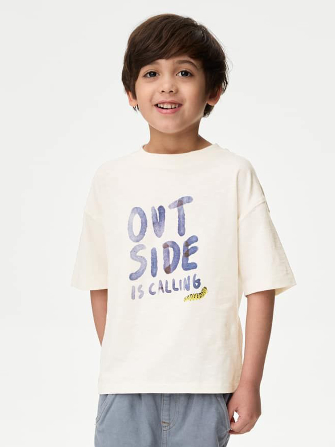 Marks & Spencer Boy Printed Relaxed Fit T-shirt