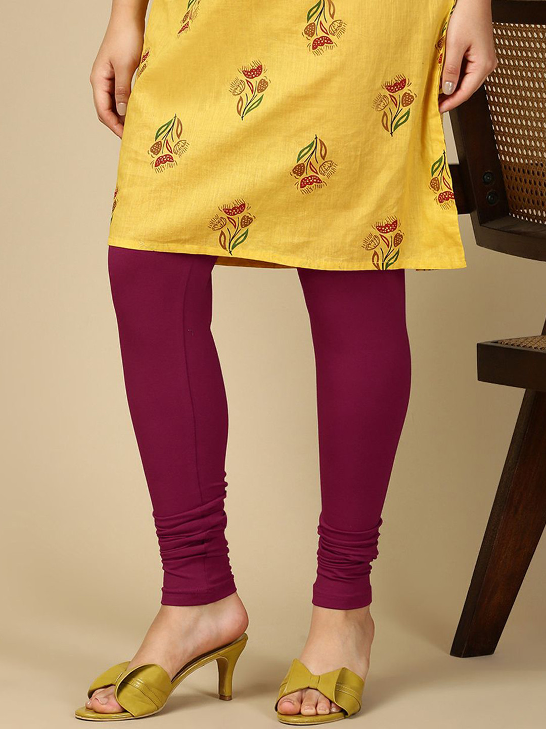 PYNK Women Flexi-Fit Churidar-Length Leggings