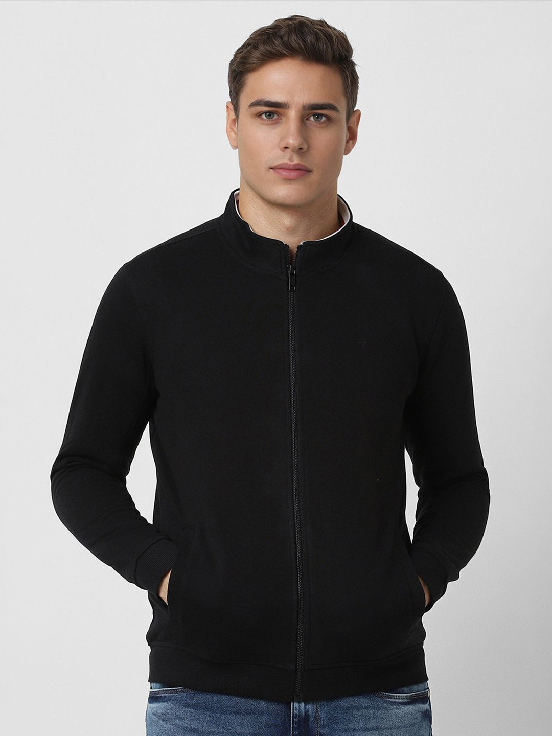 Van Heusen Sport Men Front-Open Round Neck Sweatshirt