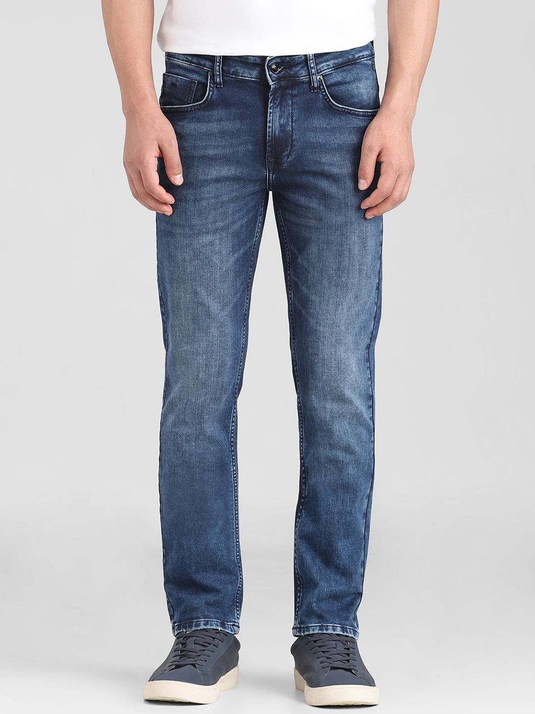 Mufti Men Slim Fit Heavy Fade Stretchable Jeans