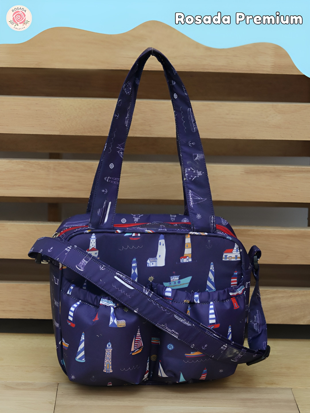 ROSADA Kids Light House Printed Insulated Tiffin Bag