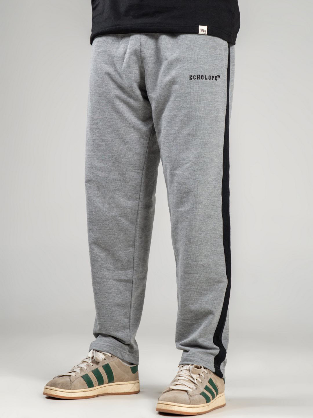 Echolope Men Striped Relaxed Straight Leg Joggers Trousers