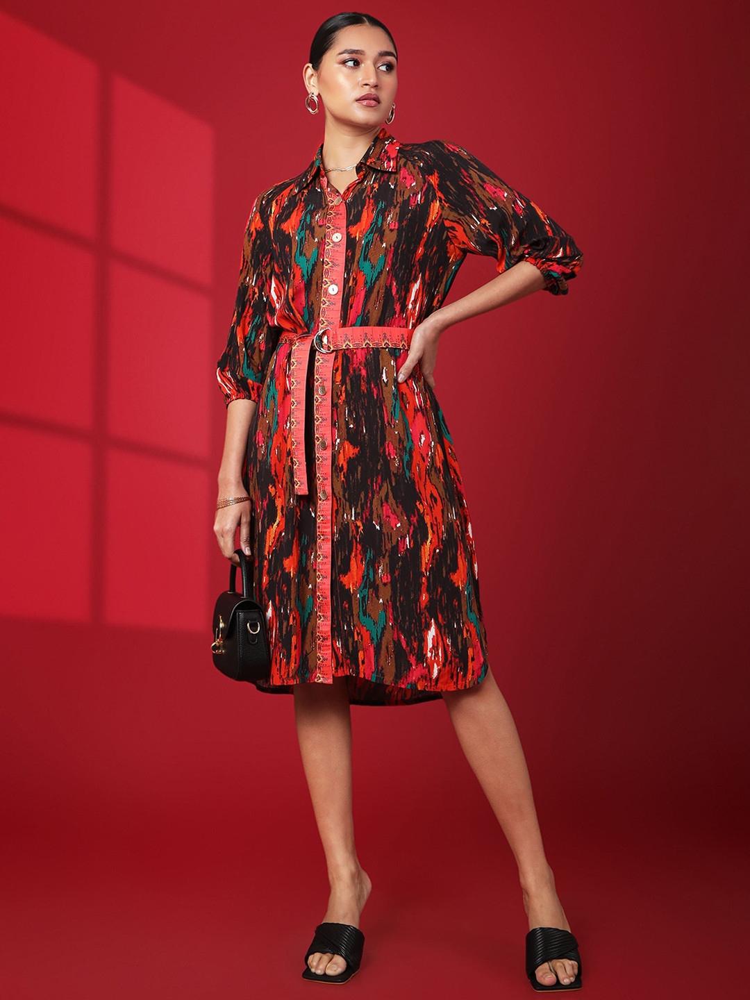 Tamiska By Narendra Kumar Women Kristen Printed Shirt Dress
