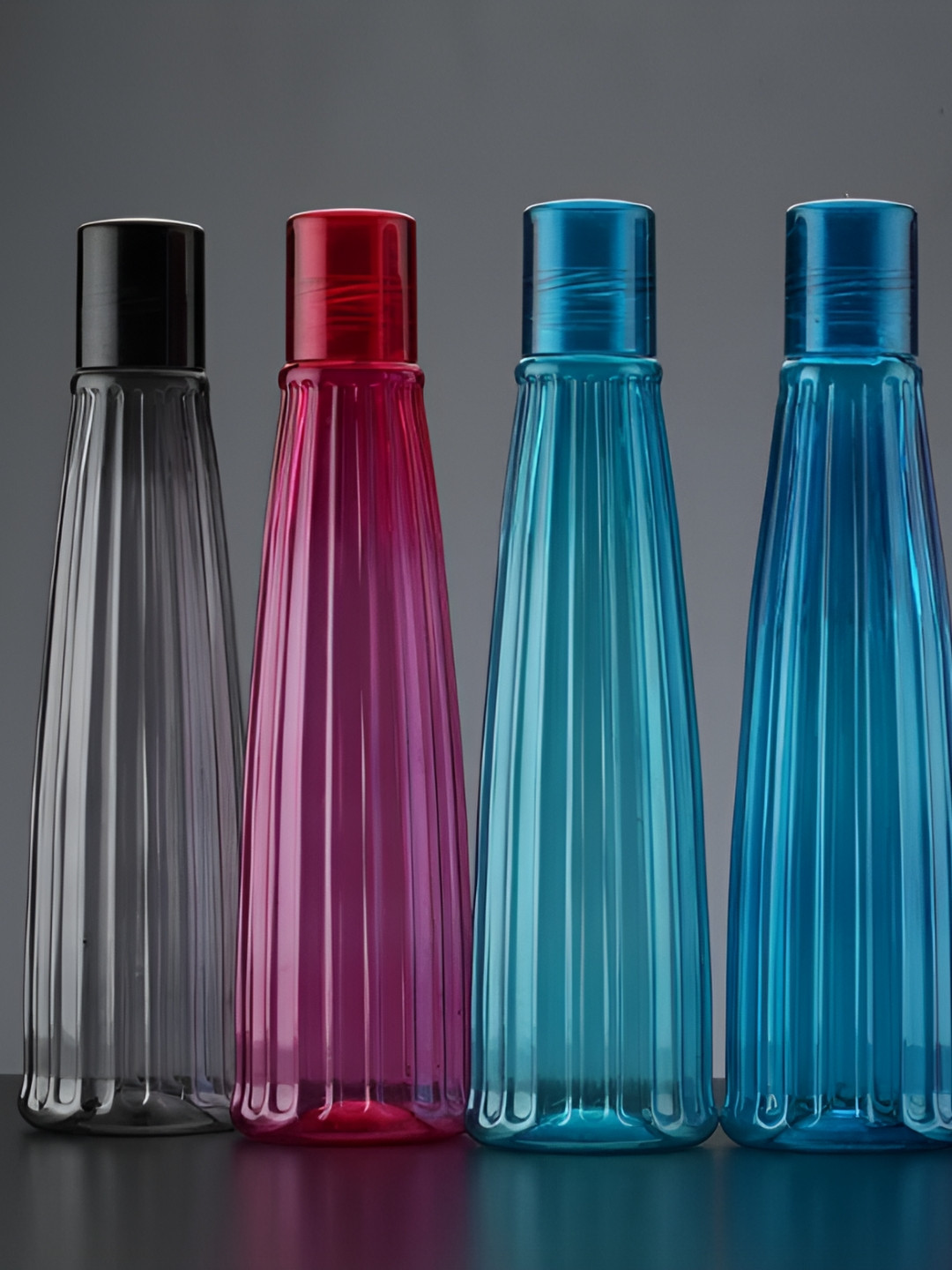 ReeQ My Ruby Blue Solid Plastic Spill Proof 6 Piece Water Bottle - 1L