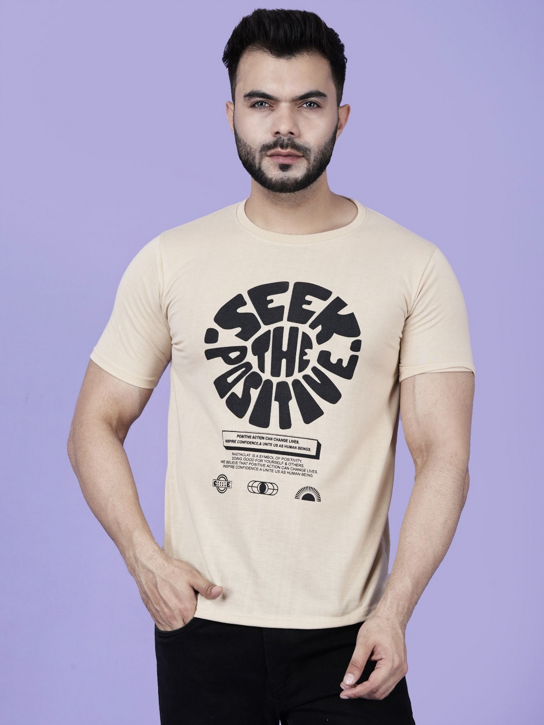 GREATMAN Men Graphic Printed T-shirt