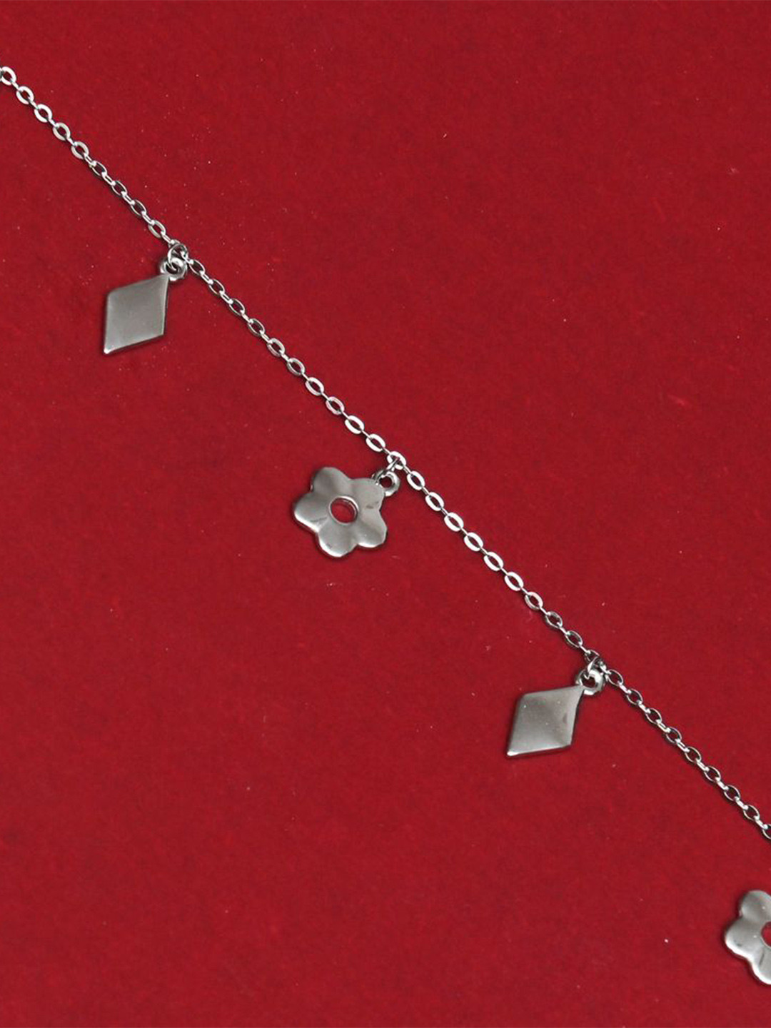 925 Pure Silver Multiple Charm Anklet