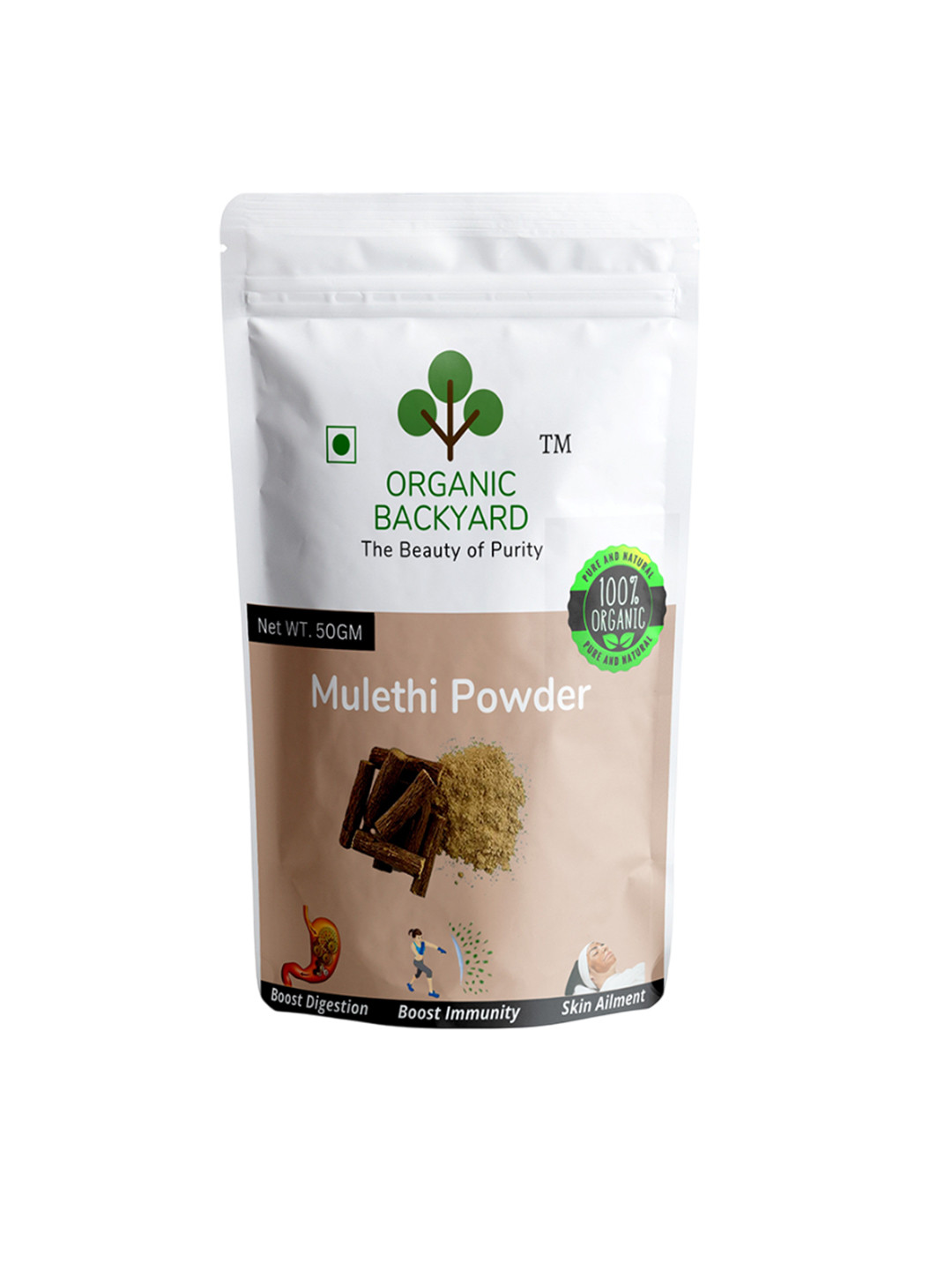 Organic Backyard Natural Mulethi Powder- 50 g