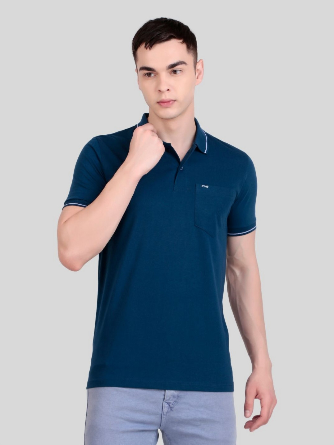 FLYIND VOGUE OUTFIT Men Polo Collar Pockets T-shirt