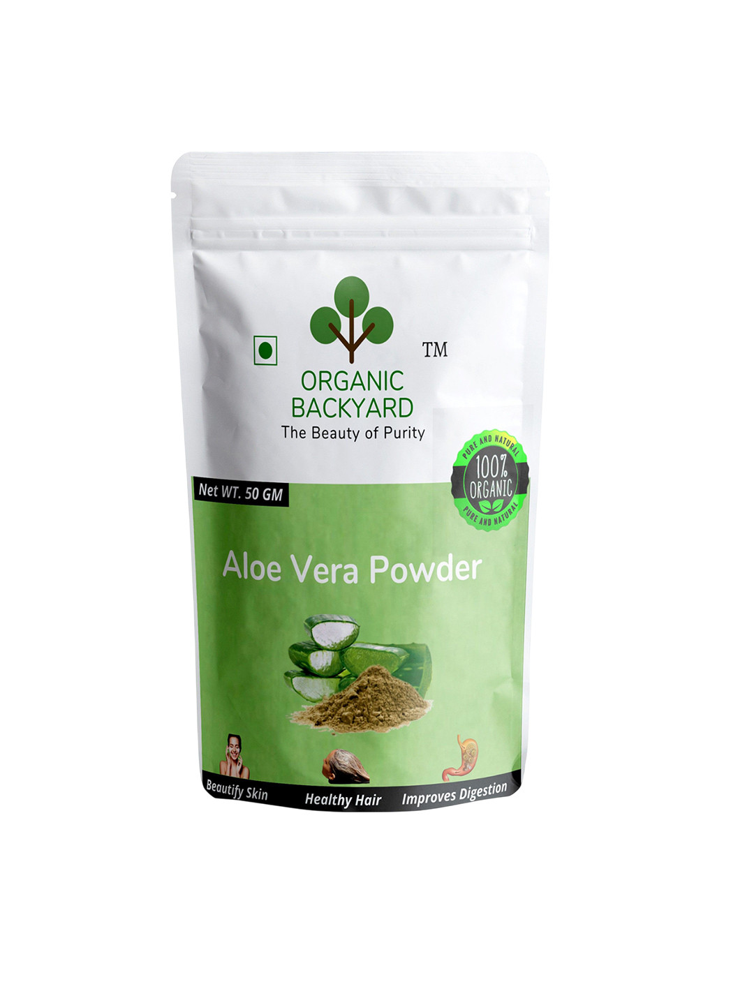 Organic Backyard 100% Natural Tan Removal Aloevera Powder - 50 g