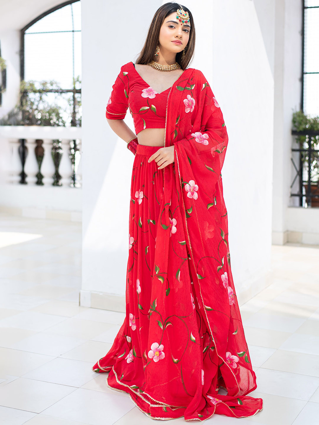 IMROZ HOUSE Printed Ready to Wear Lehenga & Blouse With Dupatta