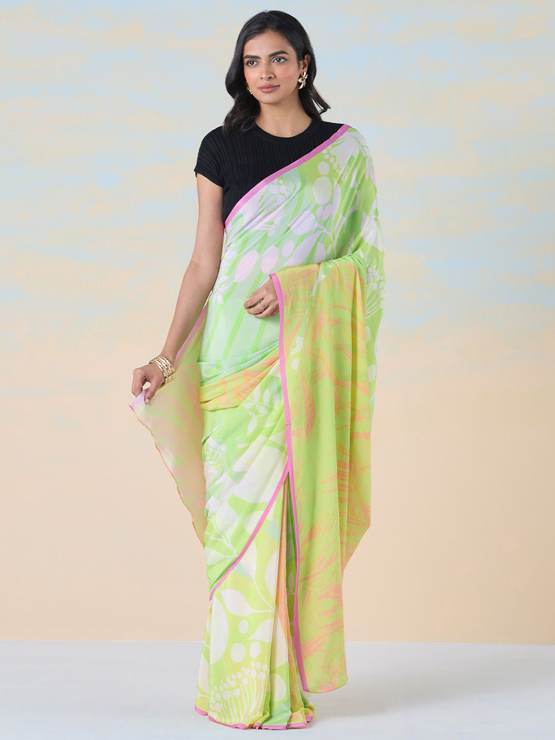 navyasa by liva Solid Ribbed Crop Top